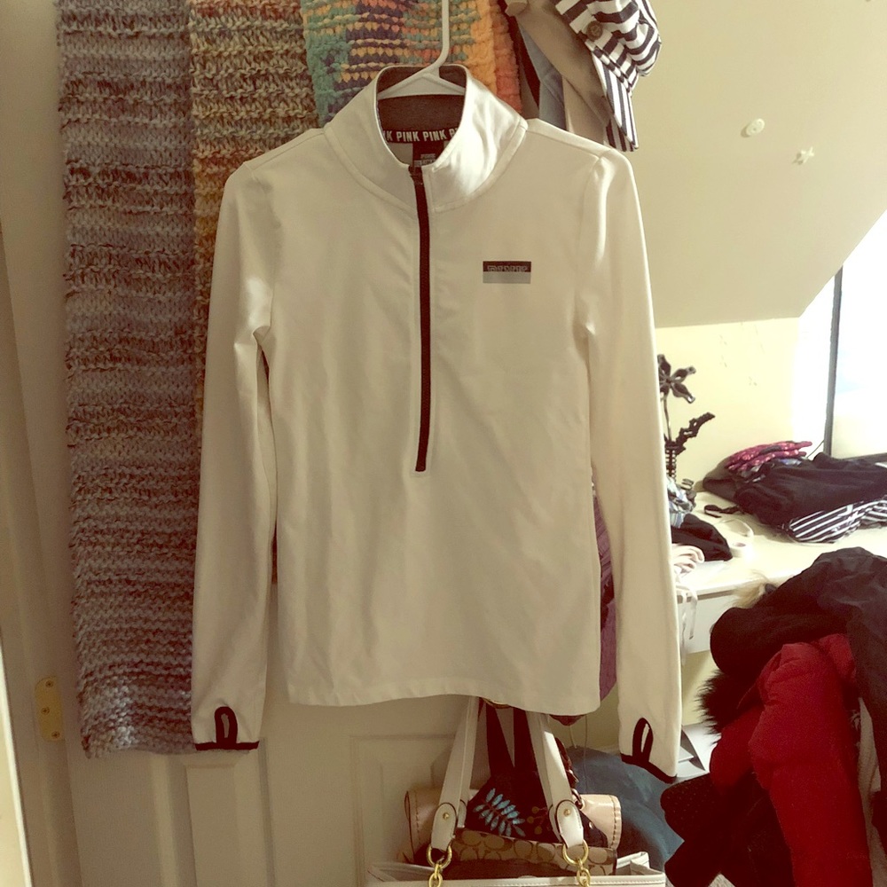 Pink, workout half zip long sleeve shirt size xs